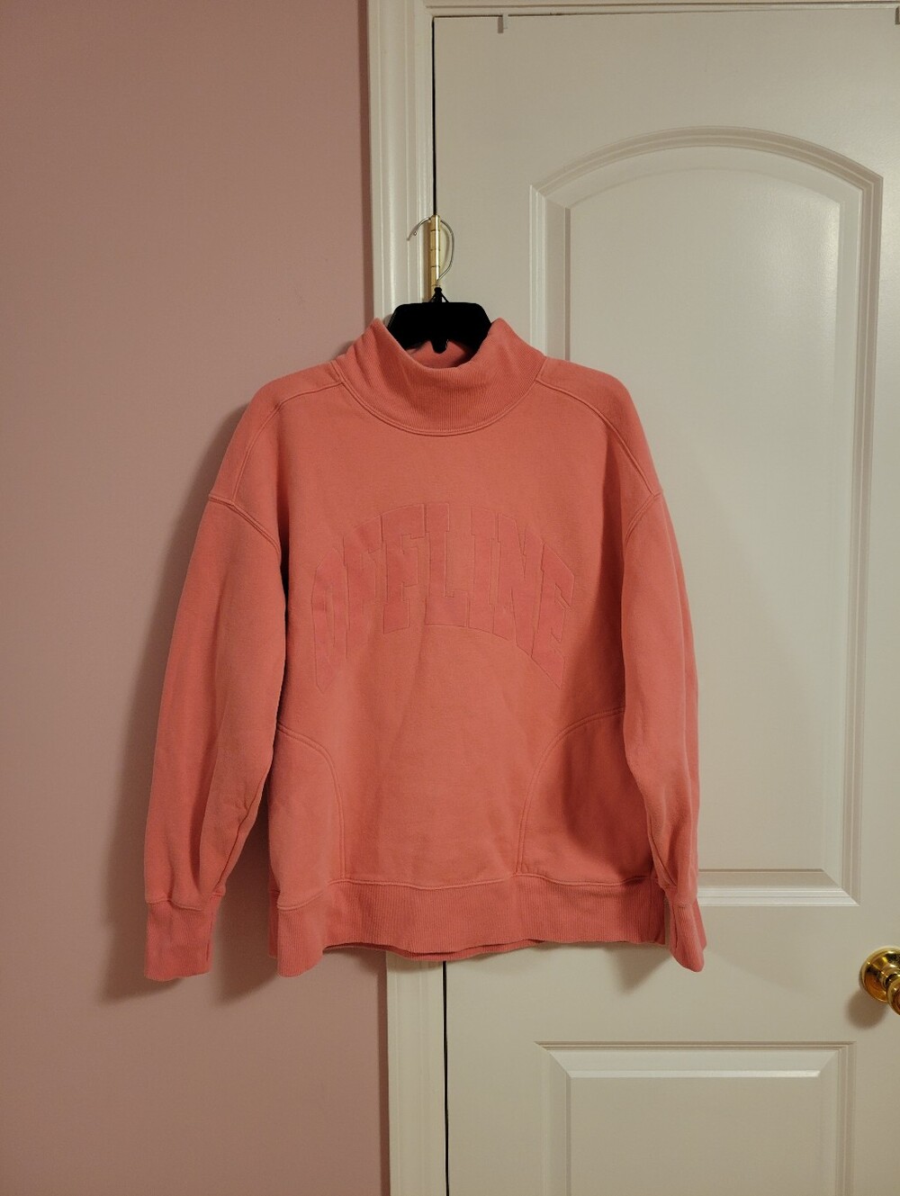 Womens OFFLINE by Aerie Pink Cloud Fleece Oversized Mockneck Sweatshirt- S - Picture 3 of 8